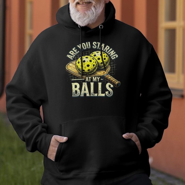 Moletom Você Está Olhando Para Minhas Bolas- Roupas de Pic (Are You Staring At My Balls- Pickleball Apparel Hoodie
)