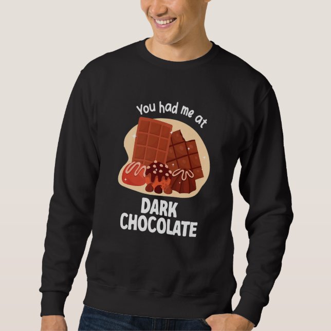 Moletom Você Me Conquistou Com Chocolate Amargo Chocolate  (Frente)