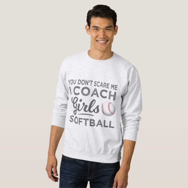 Moletom Você não me assusta Eu treino dote de softball (Frente Completa)