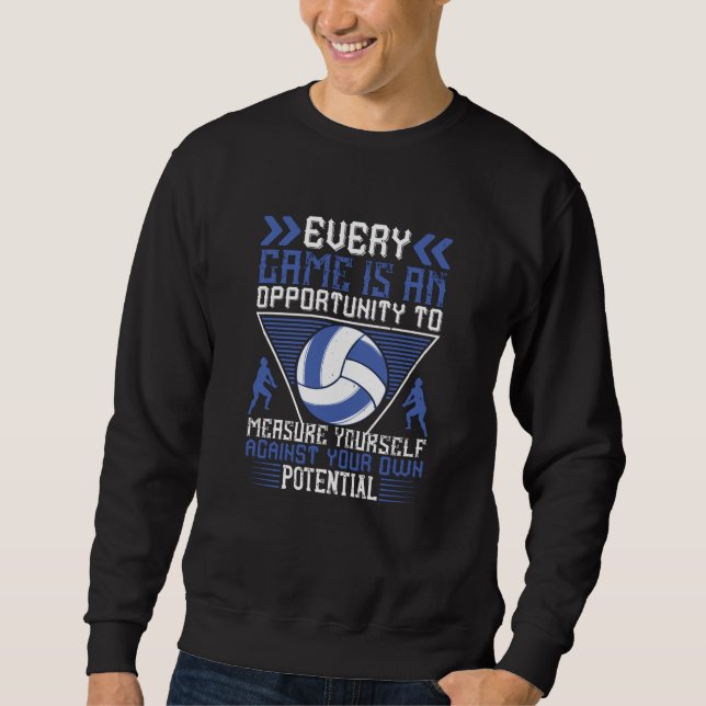 Moletom Voleibol - Cada Jogo É Uma Oportunidade (Frente)