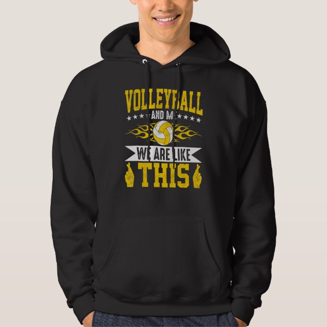 Moletom Voleibol E Eu Somos Como Este Voleibol (Frente)