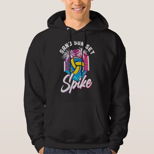 Moletom Voleibol Equipe Vintage Retro 90s 80s Areia (Frente)
