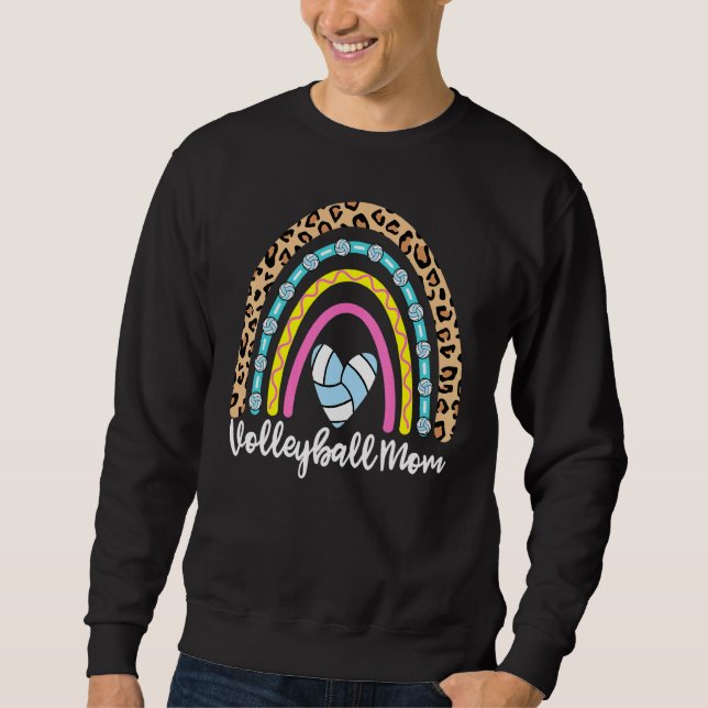 Moletom Voleibol Mãe Boho Rainbow Voleibol Mãe (Frente)