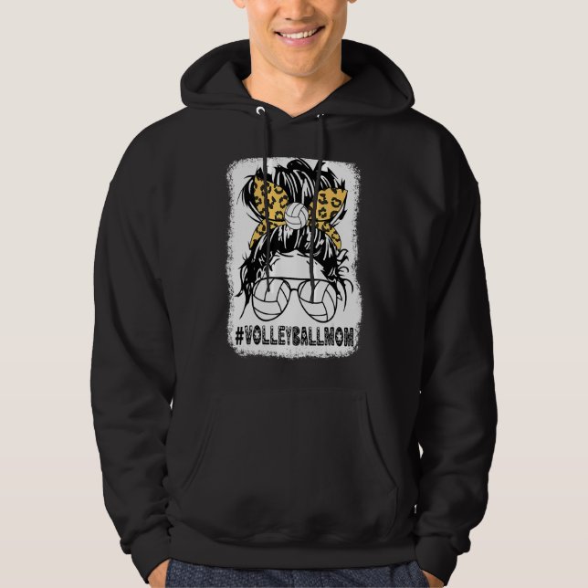Moletom Voleibol Mãe Leopardo Má Bola Mamãe Mãe (Frente)