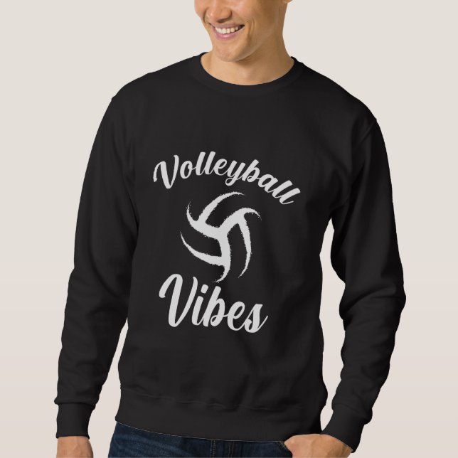 Moletom Voleibol Vibes Engraçado Teto Vollyball com Ditos (Frente)