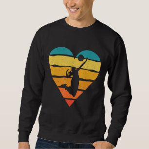 Moletom Volleball Love Vintage Rero Heart Para Voleibol S