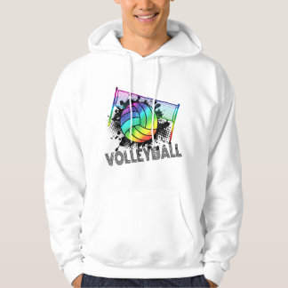 Moletom Volleyball Tie Dye Azul Roxo Garotas Adolescentes 