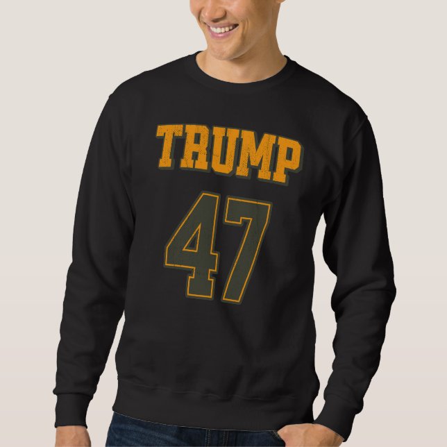 Moletom Voltar Equipe Trump 47 Vintage (Frente)