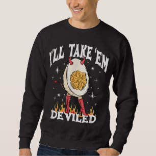 Moletom Vou Levá-Los A Roupa De Ovos Devilados Graças