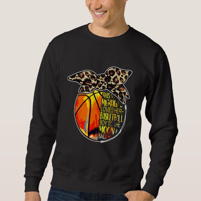 Moletom Vovó Basquete Leopardo Vintage Coque Desarrumado (Frente)