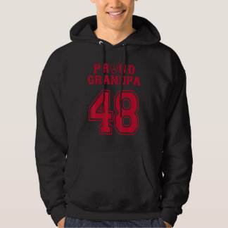 Moletom Vovô De Futebol Orgulhoso Personalizado Número 48 