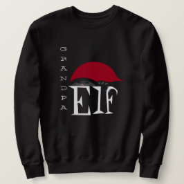 Moletom Vovô Elf Feriado Natal Gato Negro Branco