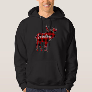 Moletom Vovó Moose Xadrez Vermelha Buffalo Correspondente