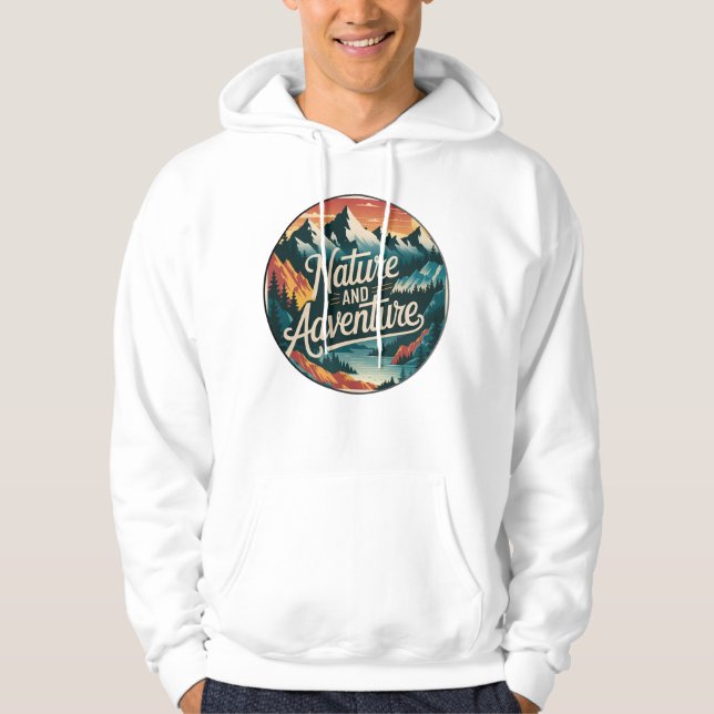 Moletom Wanderlust Vintage: Retro Nature Landscapes (Frente)
