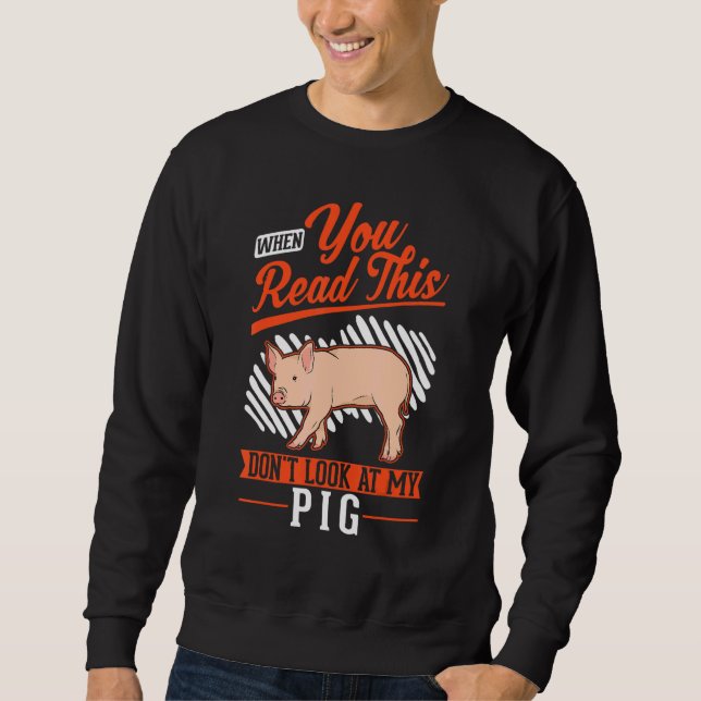 Moletom Warning Piggy Farmer Pig (Frente)