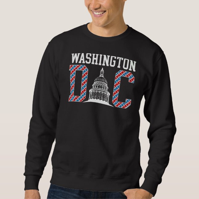 Moletom Washington Dc Capitol Hill American Flag Usa orgul (Frente)