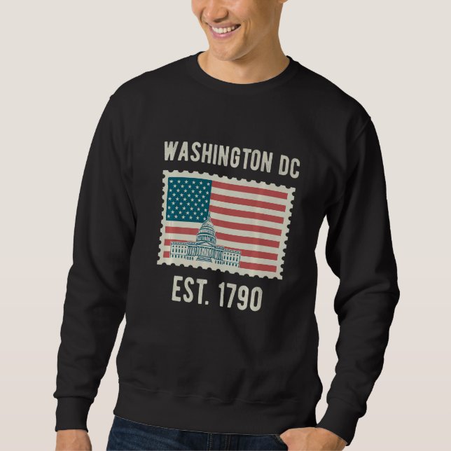 Moletom Washington Dc Usa Flag Love Capitol Hill Souvenir (Frente)