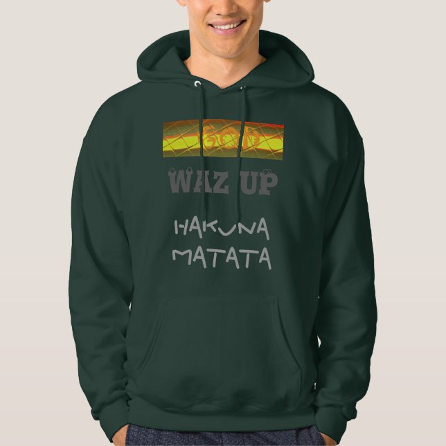 Moletom WAZ UP Deus Hakuna Matata presente Roupa Hoodie Sh (Frente)