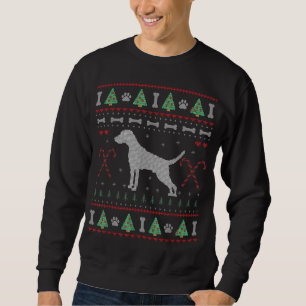 Moletom Weimaraner Christmas Ugly Sweater Engraçado Lover