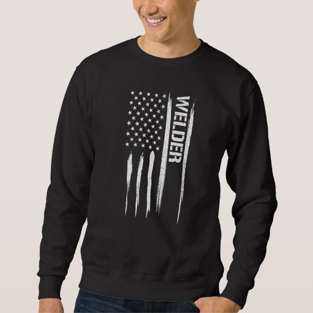 Moletom Welding Welder - American Flag Sayings Premium (Frente)
