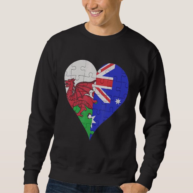 Moletom Welsh Australian Flag Heart (Frente)