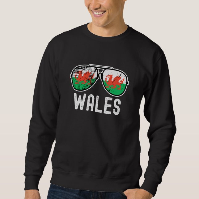 Moletom Welsh Flag Sunglasses Wales (Frente)