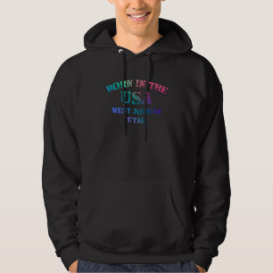 Moletom West Jordan Utah e Nascido nos EUA angustiado