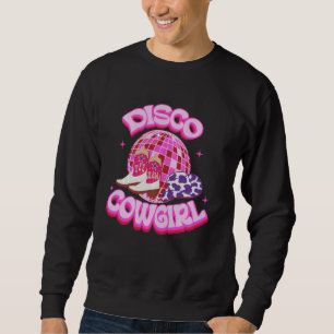 Moletom Western Cowgirl Yeehaw Pink Disco Ball Cowboy Boot
