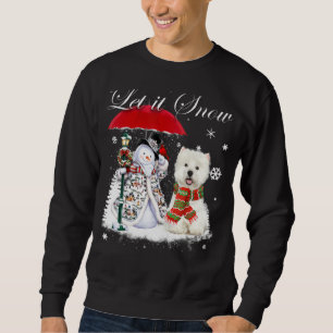 Moletom Westis Papais noeis Cachorro Natal Snowman Xmas Pa