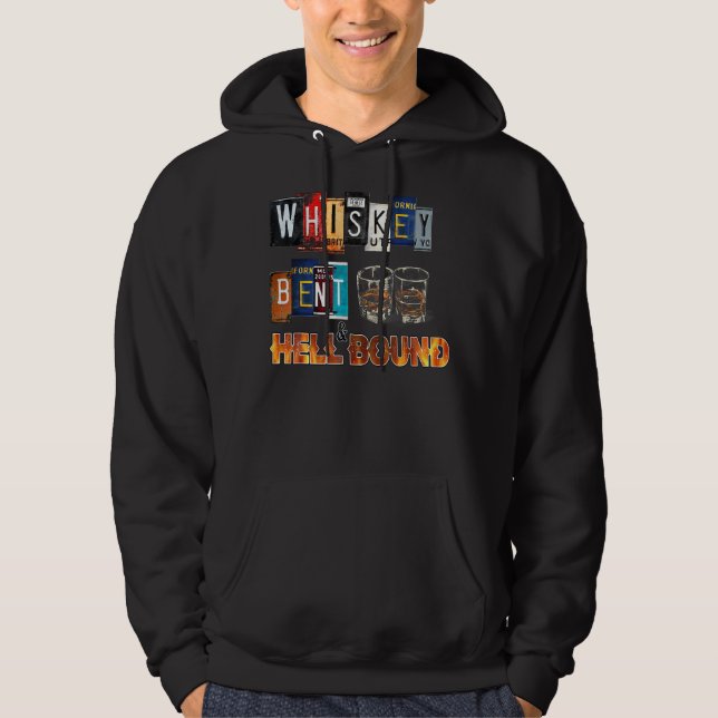 Moletom Whiskey Bent E Hellbound Funny Whiskey Bourbon D (Frente)