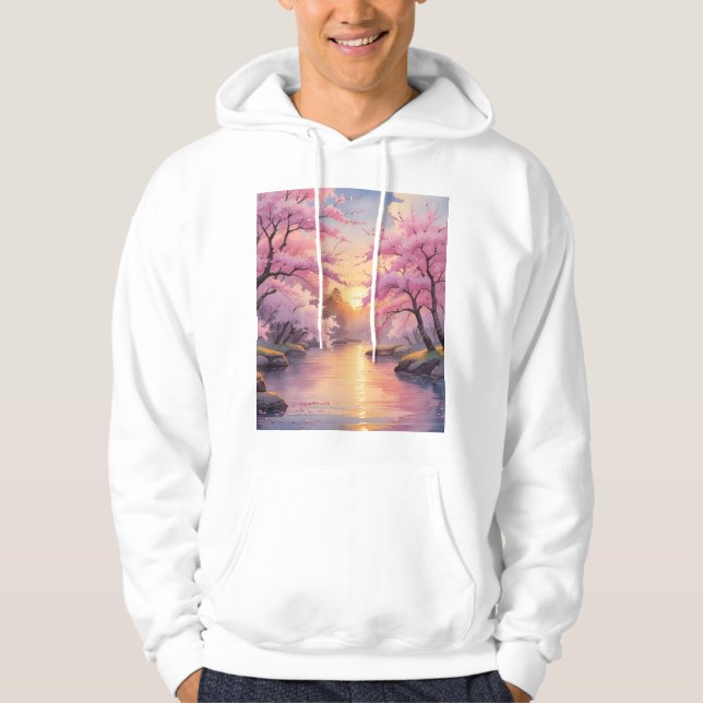 Moletom Whispers of Sakura at Sunset  (Frente)