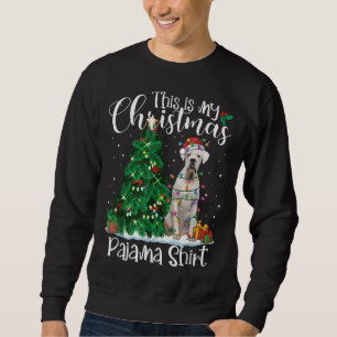 Moletom White Boxer Christmas Luzes Engraçadas Pajama Dog