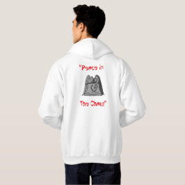 Moletom White Hoddie Peace in the Chaos