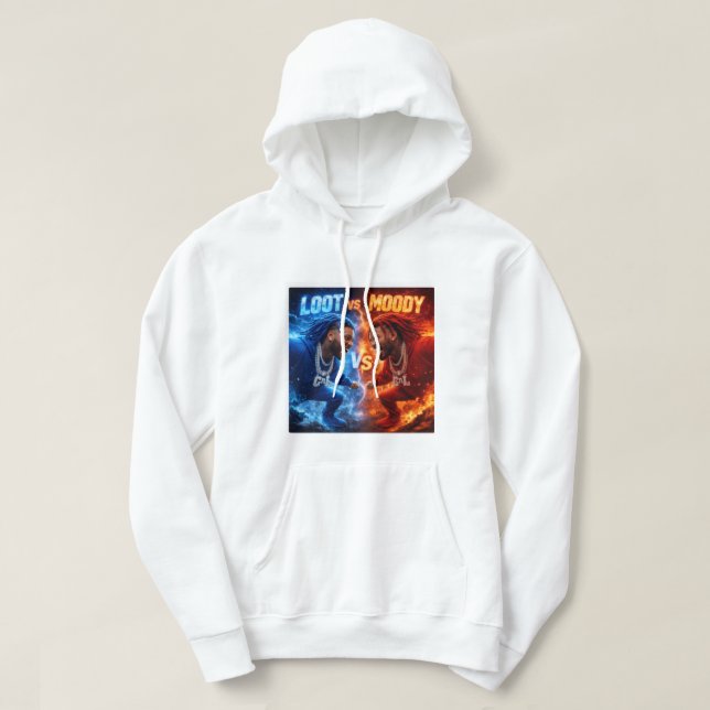 Moletom White Loot Vs Moody Hoodie For Men (Frente do Design)