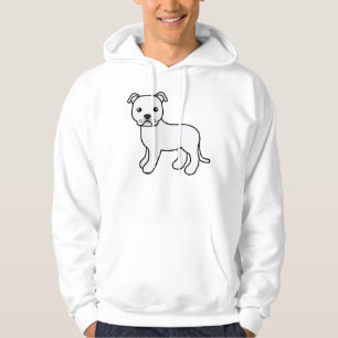 Moletom White Staffordshire Bull Terrier Cartoon