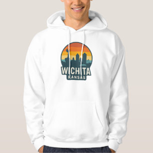 Moletom Wichita Kansas Skyline Sunset   Cidade Retroativa 