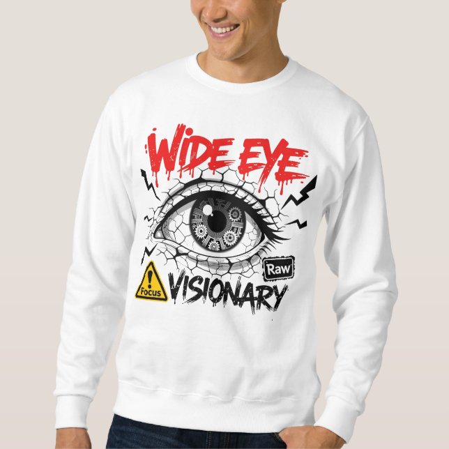 Moletom Wide Eye Visionary Raw Streetwear Graphic (Frente)