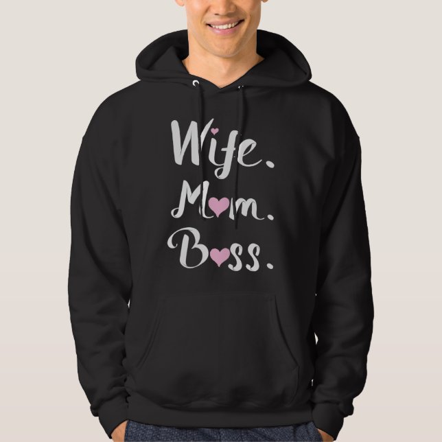 Moletom wife mom boss mother for mother s day (Frente)