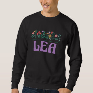 Moletom Wildflower Floral LEA Primeiro Nome Dia de as mães