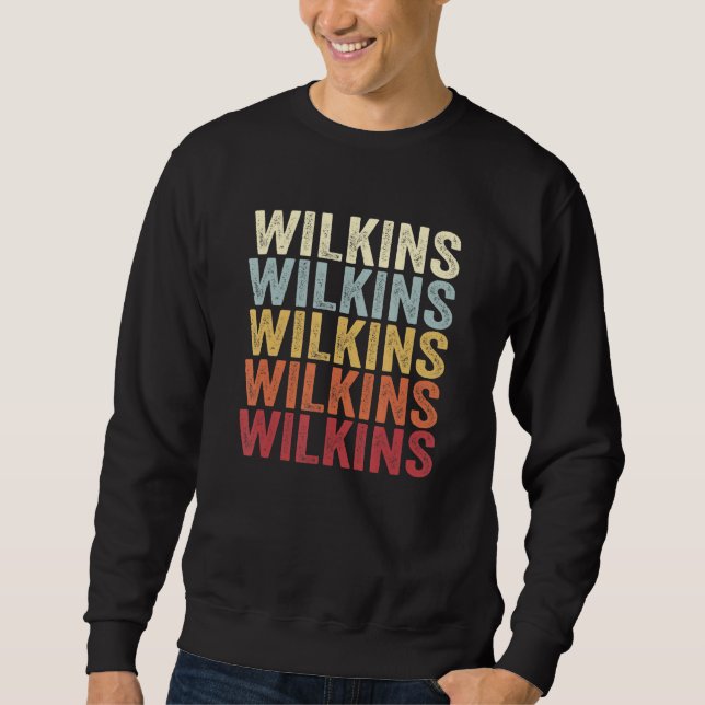 Moletom Wilkins Pennsylvania Wilkins PA Retro Vintage Text (Frente)