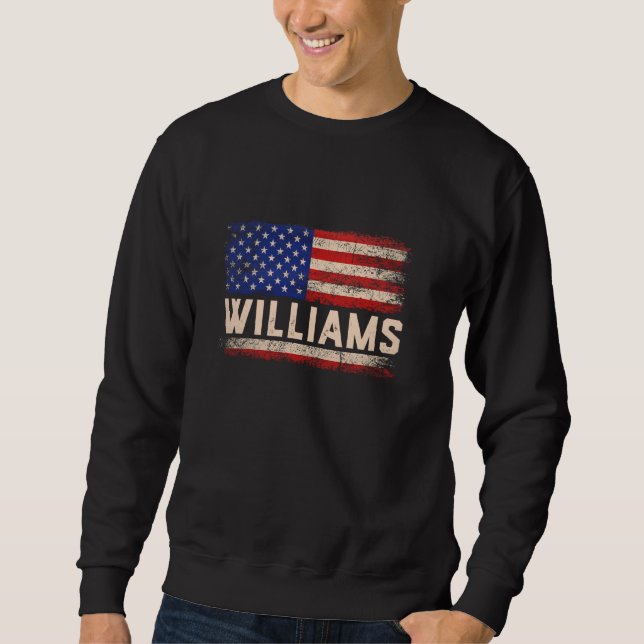 Moletom Williams Sobrenome Shirt Williams Nome American Fl (Frente)