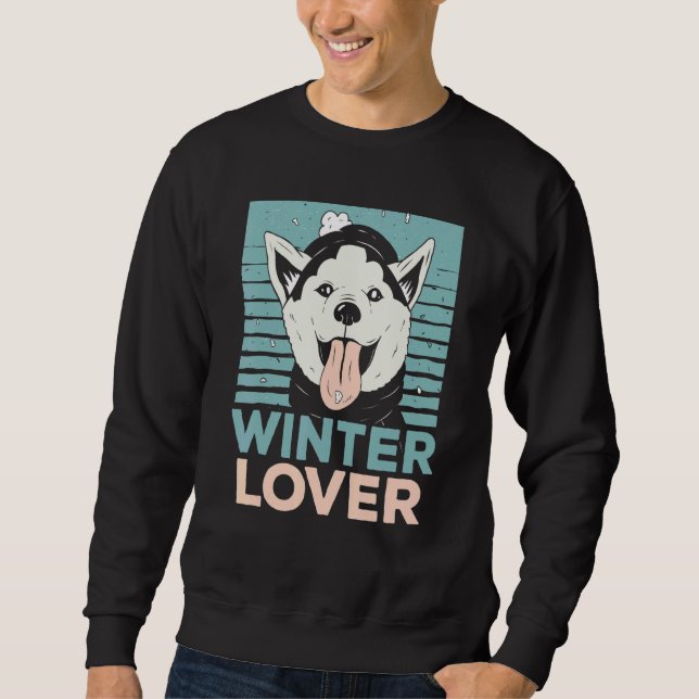 Moletom Winter   Snow Snowy Climate Ice Cold Dog Owner (Frente)