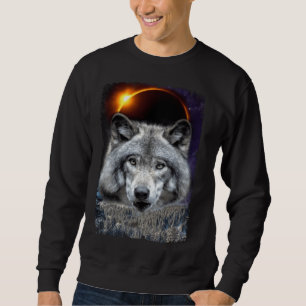Moletom Winter Wolf Galaxy Sun Moon Eclipse