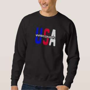 Moletom Wisconsin Usa Vintage Patriótico E Orgulhoso Cidad
