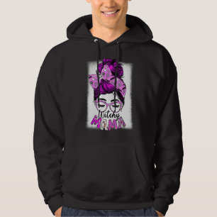 Moletom Witchy Mama Halloween Messy Bun Skull Witch Mãe Sp