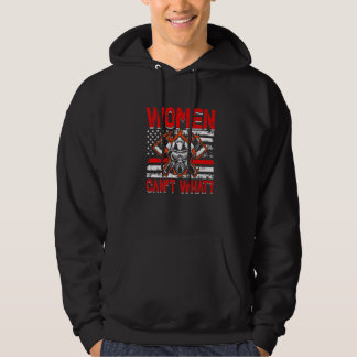 Moletom Women Can't What Firefighter American Flag Funny F