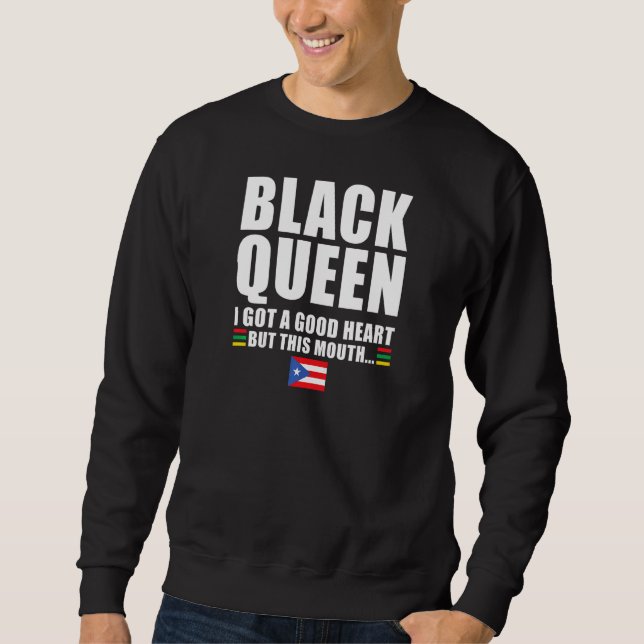 Moletom Womens Black Queen I got a good heart Black Queen  (Frente)