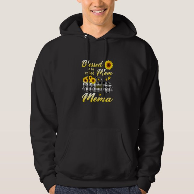 Moletom Womens Blessed To Be Called Mom And Mema Sunflower (Frente)