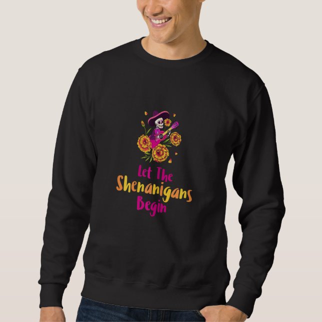 Moletom Womens Let The Shenanigans Begin Mardi Gras Costum (Frente)