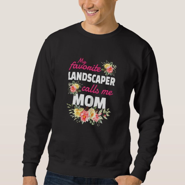 Moletom Womens My Favorite Landscaper Calls Me Mom Graduat (Frente)